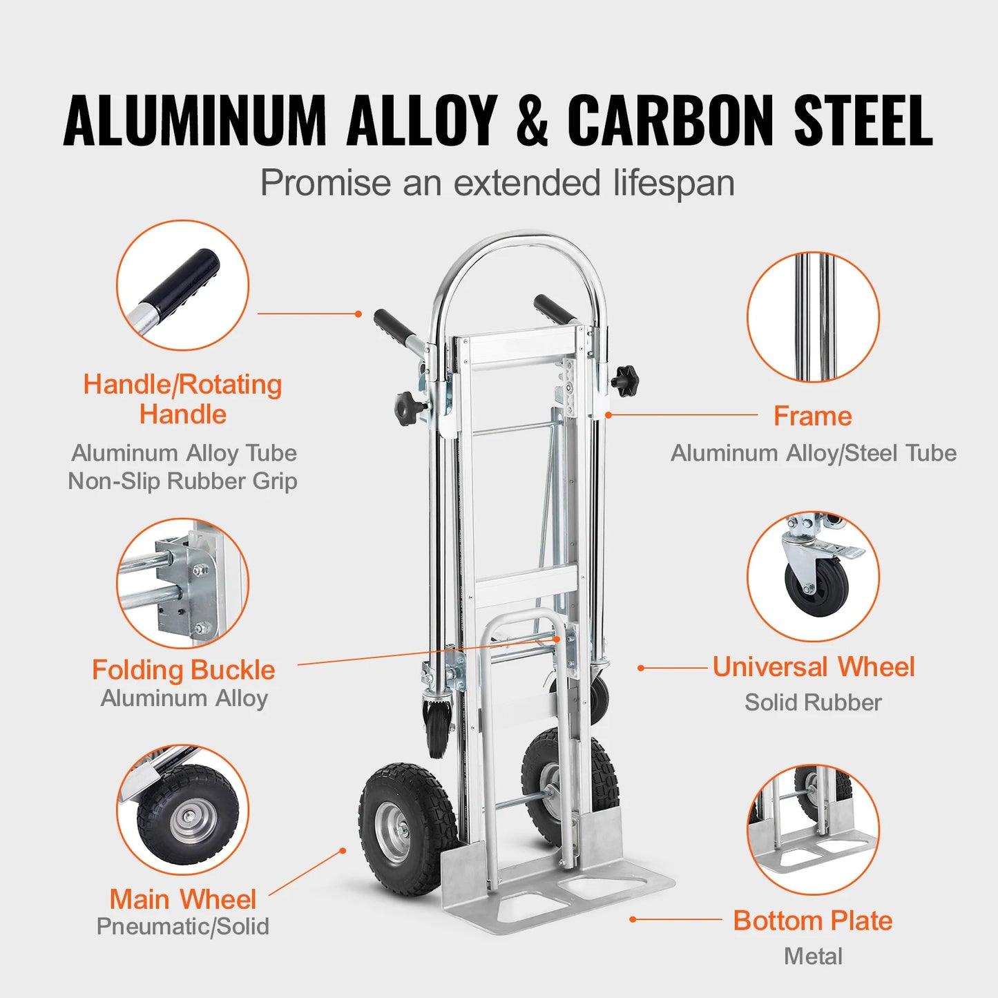 Heavy Duty Industrial Collapsible Dolly Cart