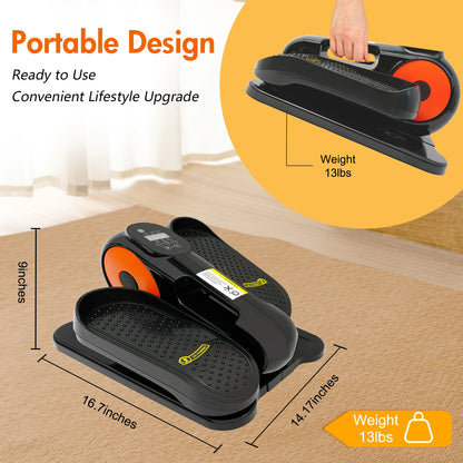 Under-Desk Elliptical Machine Leg Exerciser for Seniors