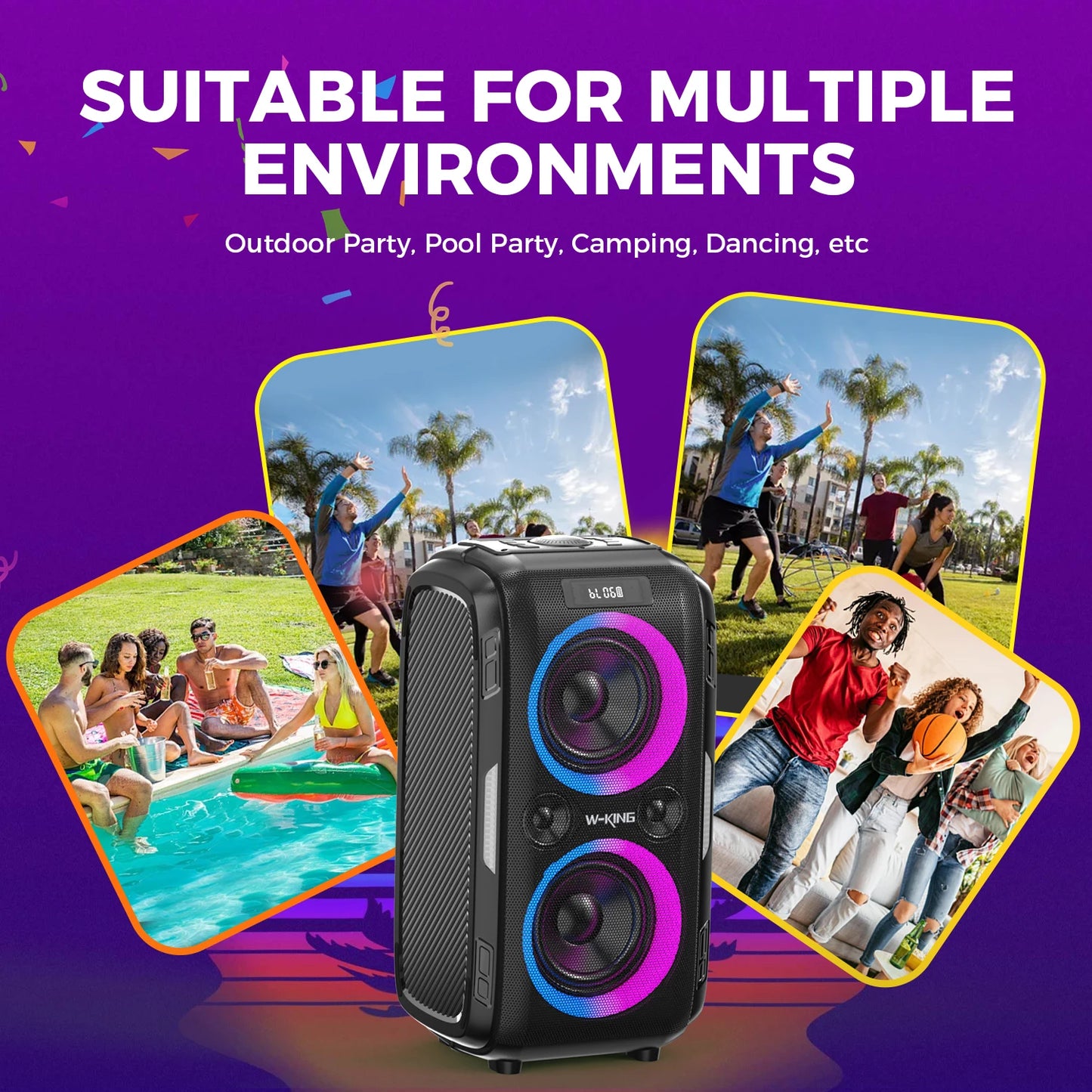250W PEAK Large Bluetooth Speaker Massive 120dB/12