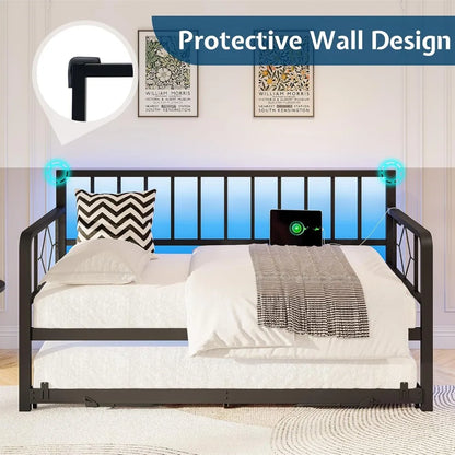 Daybed Frame with Steel Slats Support