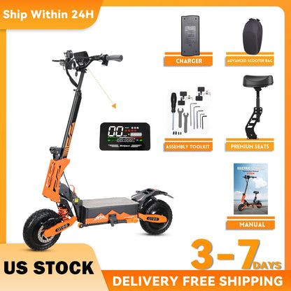 5600W Adult Electric Scooter Dual Motor Top Speed 46MPH