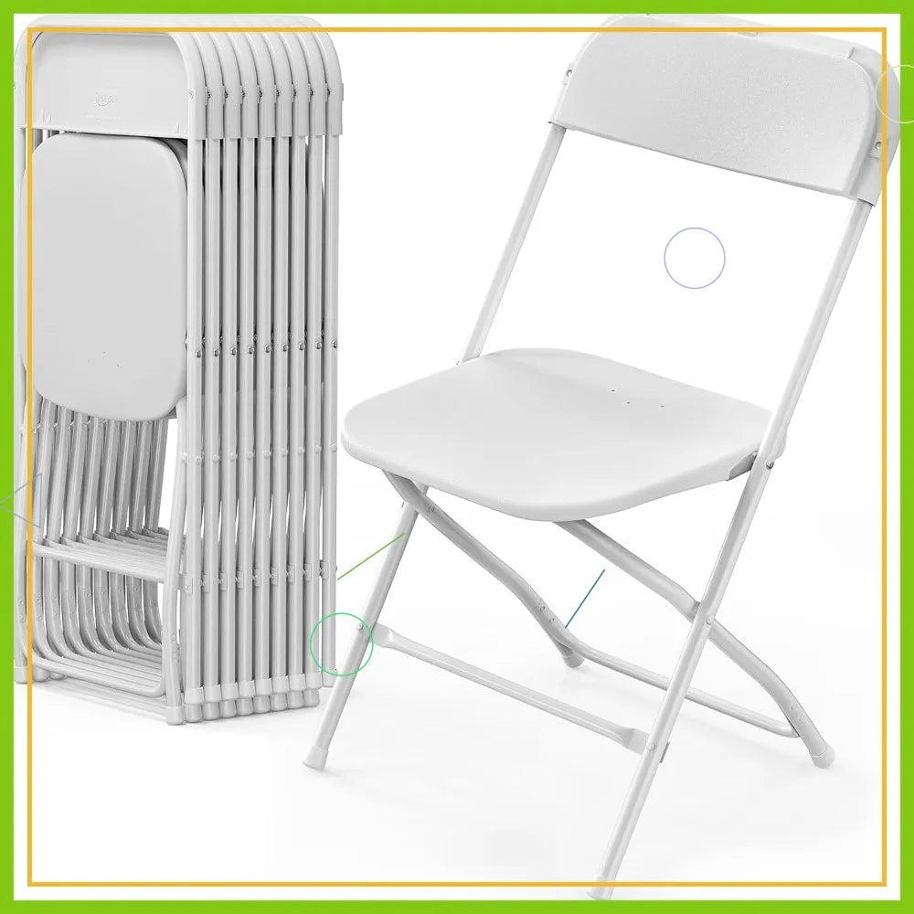 10-Pack Heavy Duty 350lb Capacity Stackable Seats