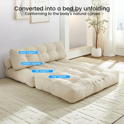 52 Inch Width Foldable Convertible Sleeper Chair
