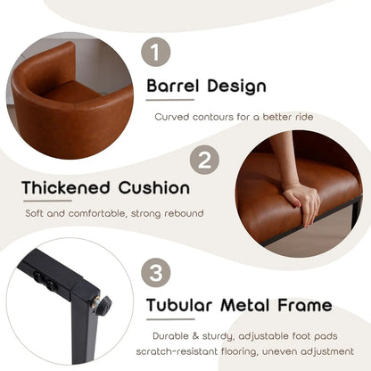 24" Leather Island Barstools