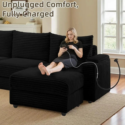 Cloud Sectional Sofa – 4-Seater Modular L-Shape Couch
