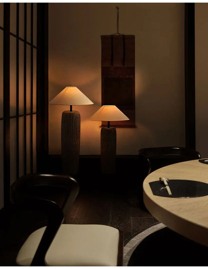 Ceramic Lamp Wabi Sabi Style Vintage Japanese Floor Lamp