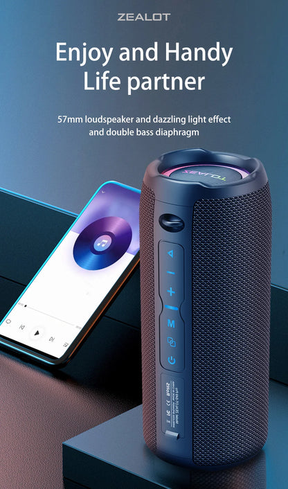 S49 pro Wireless Speaker, Outdoor Portable Subwoofer