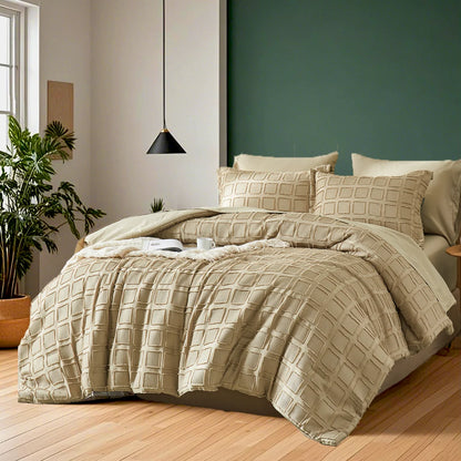 Solid color cut flower Queen size Comforter sets