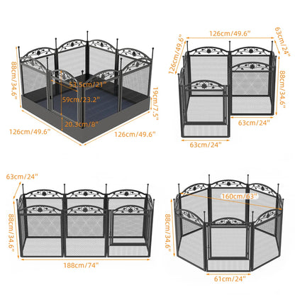 8 Panels Heavy Duty Dog Playpen Pen