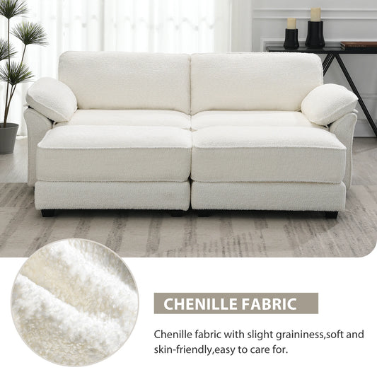 4 Seat Upholstered Sleeper Corner Couch bed set
