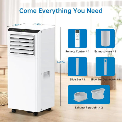 8000BTU Portable Air Conditioners with Remote Control And 24h Timer
