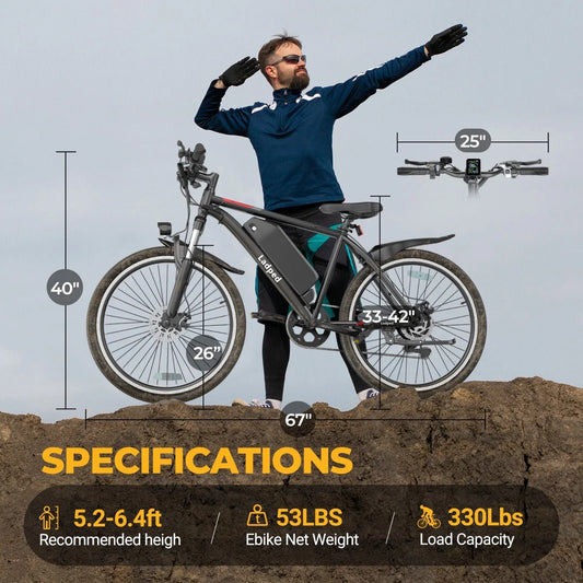 7 Speed Long Range Electric Mountain Bike