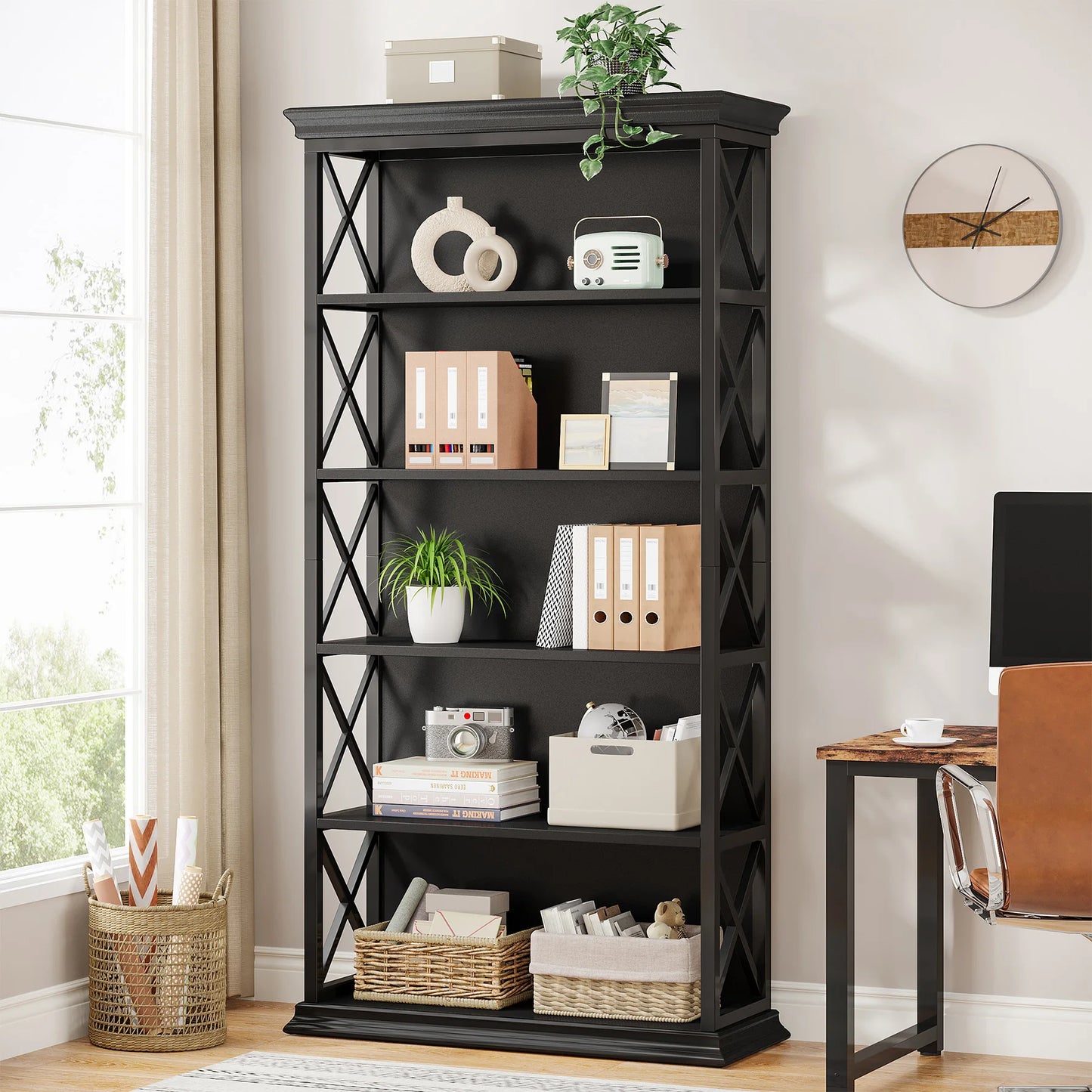 71 Inches Industrial Bookshelf