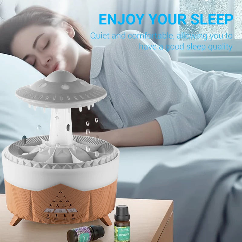 Rain Cloud Diffuser Mushroon Air Humidifier with Lamp