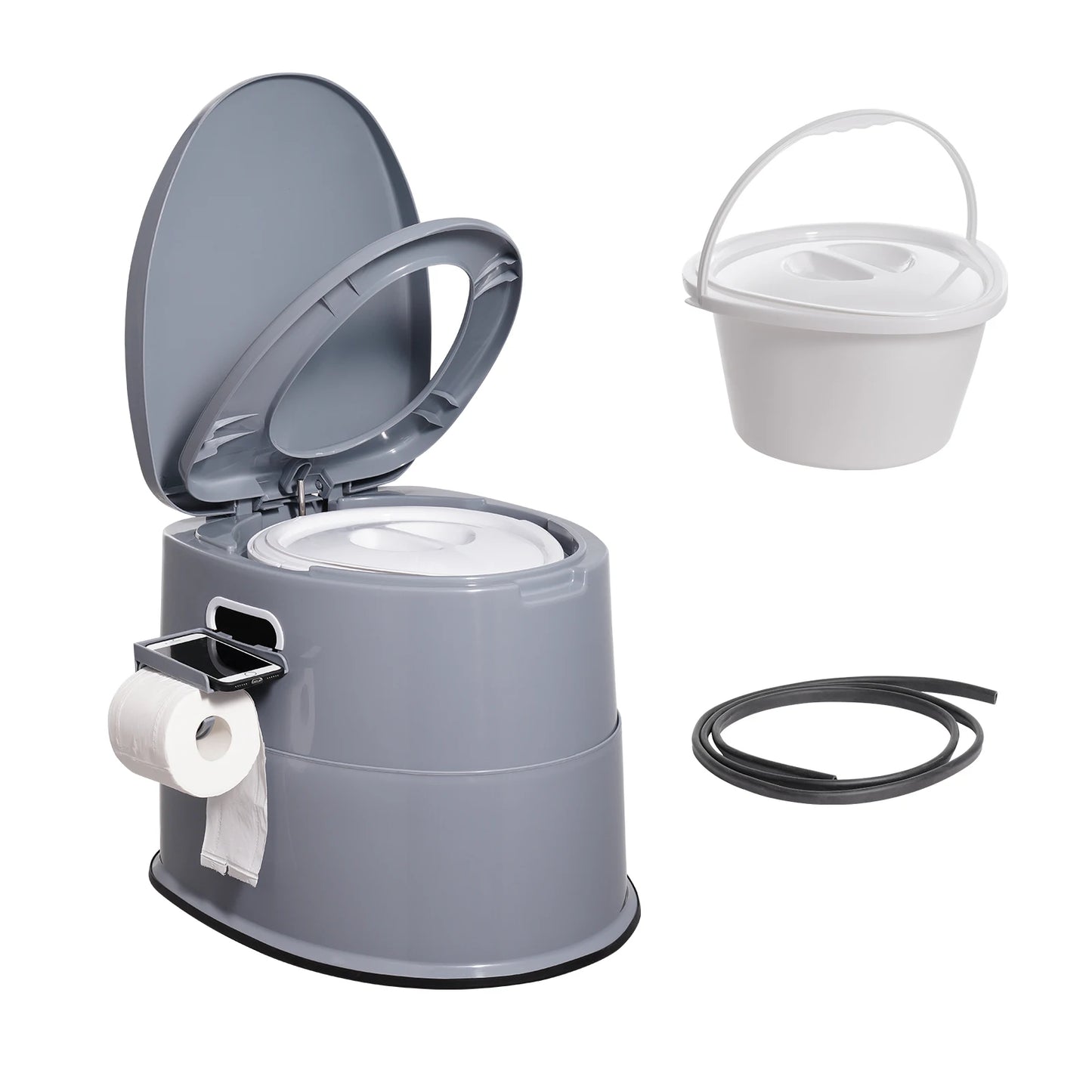 Portable Toilet for Camping with 1.3G Detachable Inner Bucket