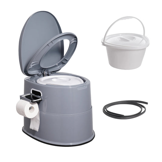 Portable Toilet for Camping with 1.3G Detachable Inner Bucket