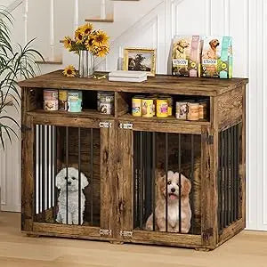 72'' Indoor Dog Kennel with 4 Doors for Large/Medium Dogs