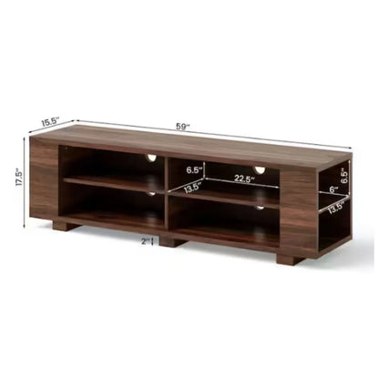 59 in. Wood TV Stand Console Storage Entertainment Media Center