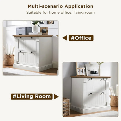 30" Lateral Filing Cabinet with Hanging File Folders