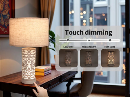 Retro Farmhouse Table Lamp with Multi-Functions