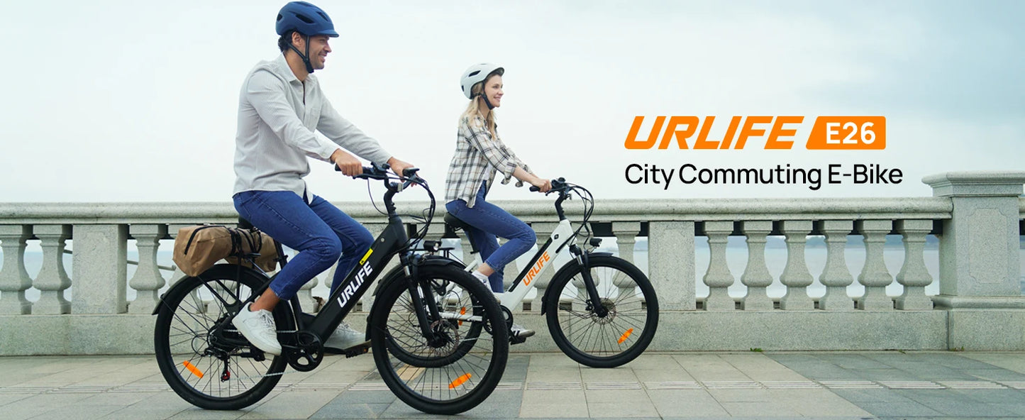 750W E-Bike Commuter 26x2" Tires 20MPH Speed