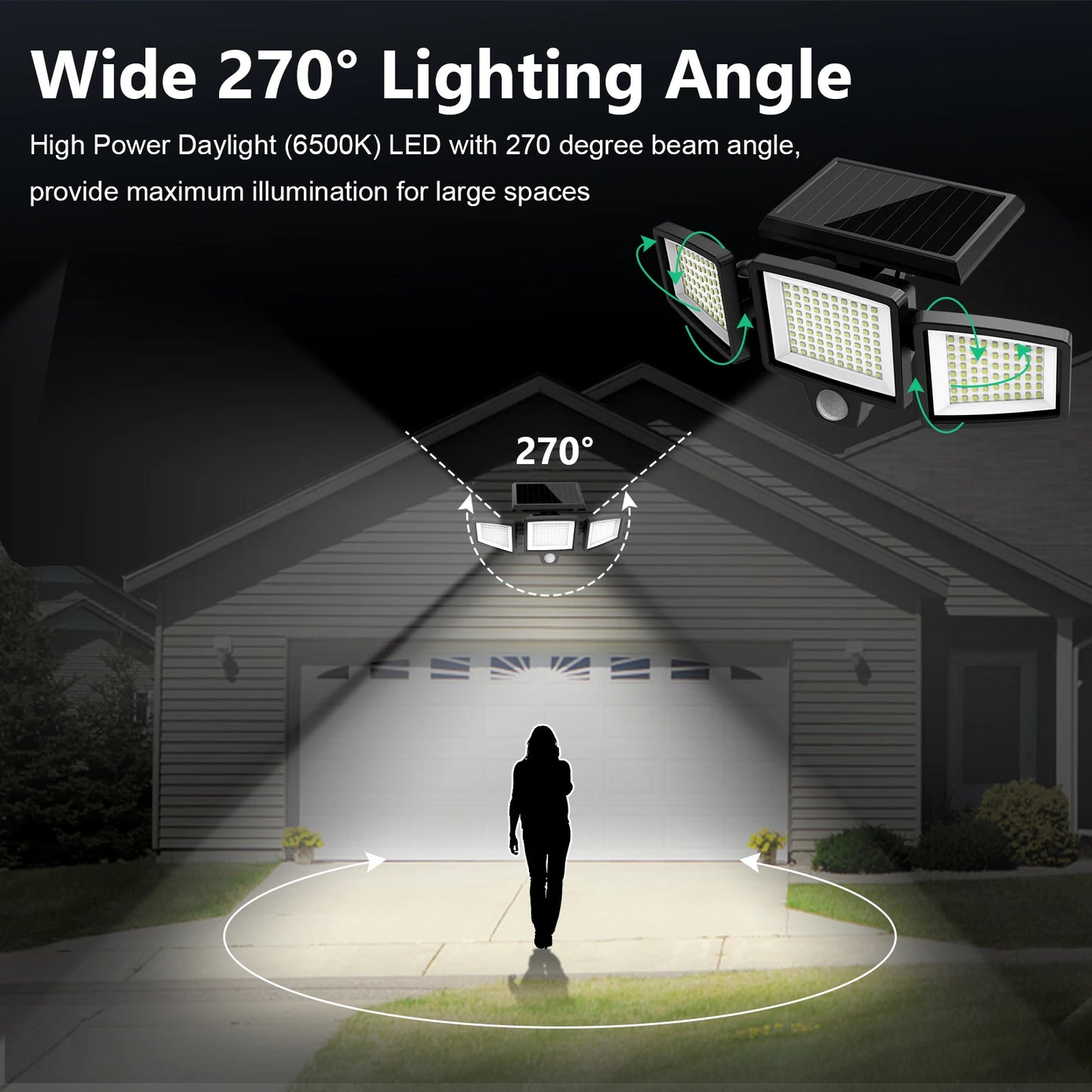 Solar Light with 200+ LEDs and Motion Sensor