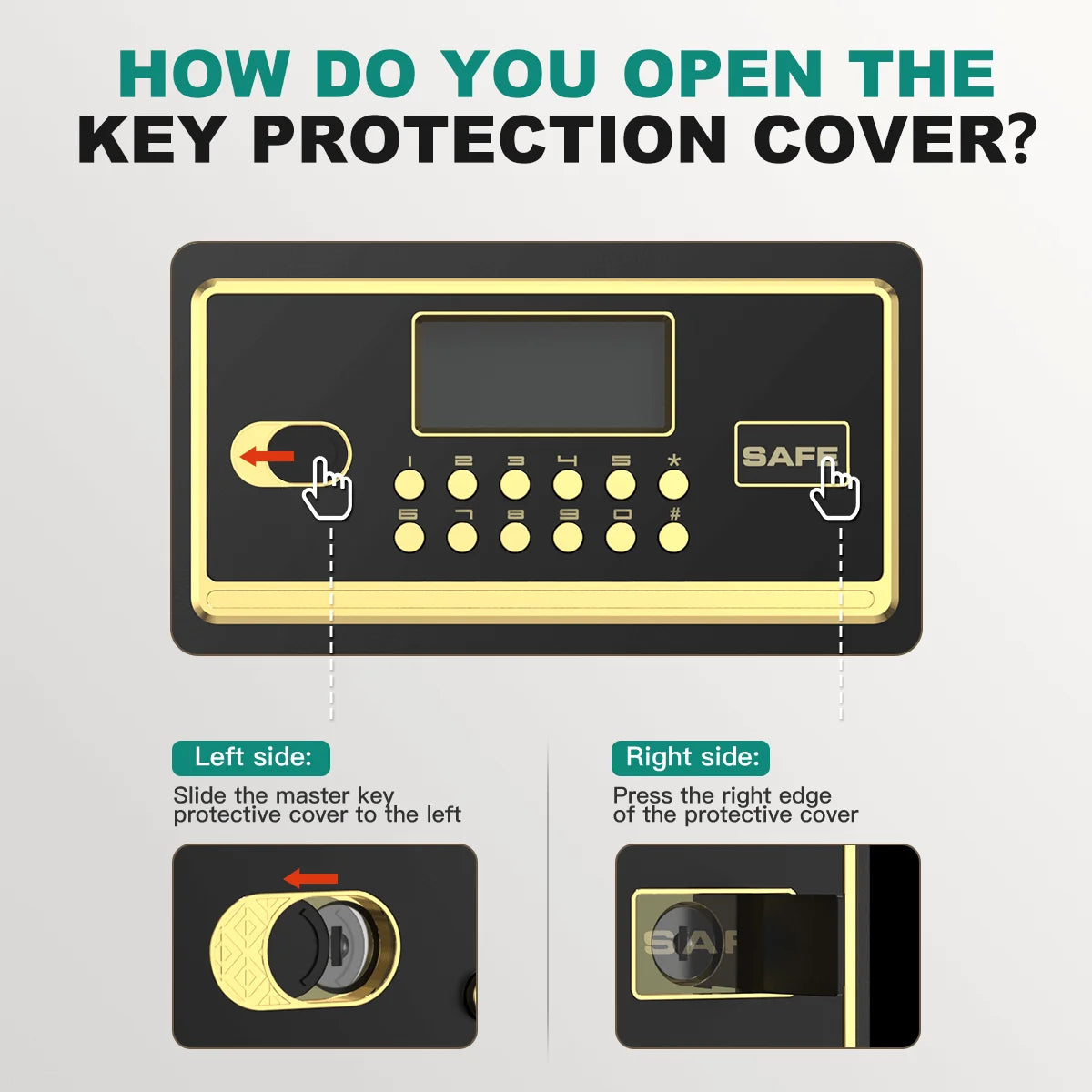 Digital Keypad Home Security Safe with Fireproof Waterproof Bag