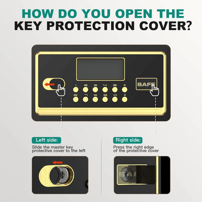 Digital Keypad Home Security Safe with Fireproof Waterproof Bag