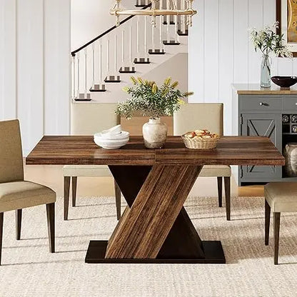 55-Inch Farmhouse Dining Table for 4 people