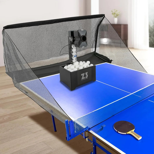 Ping Pong Ball Machine with Net and 100 Balls