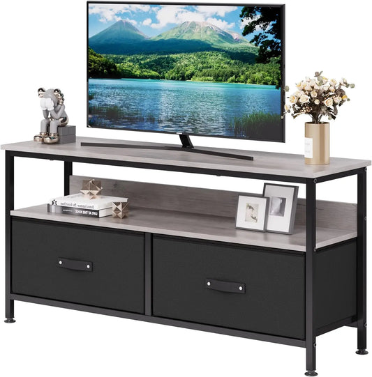 TV Media Console Table with Drawers and Shelves