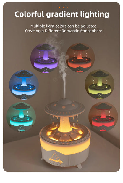 Rain Cloud Diffuser Mushroon Air Humidifier with Lamp