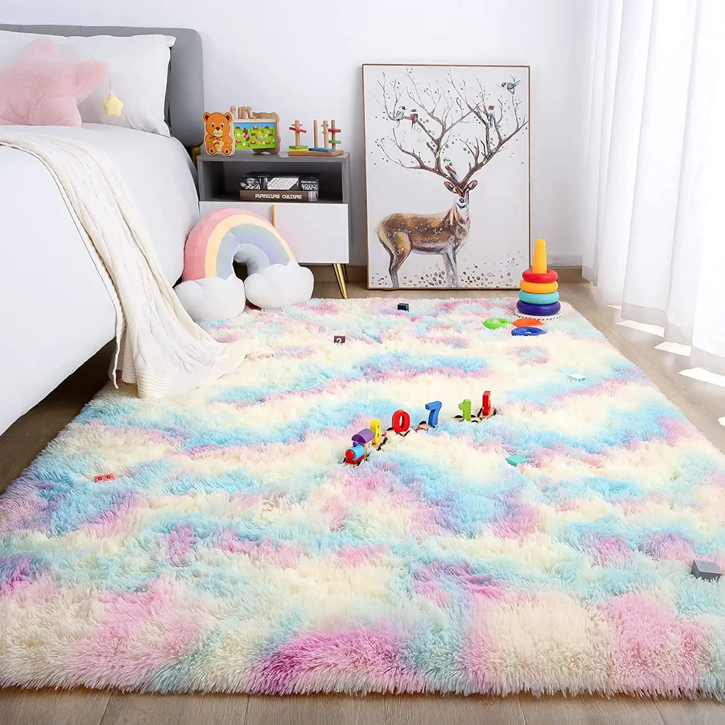 Super Soft Shaggy Rug for Livingroom, bedroom