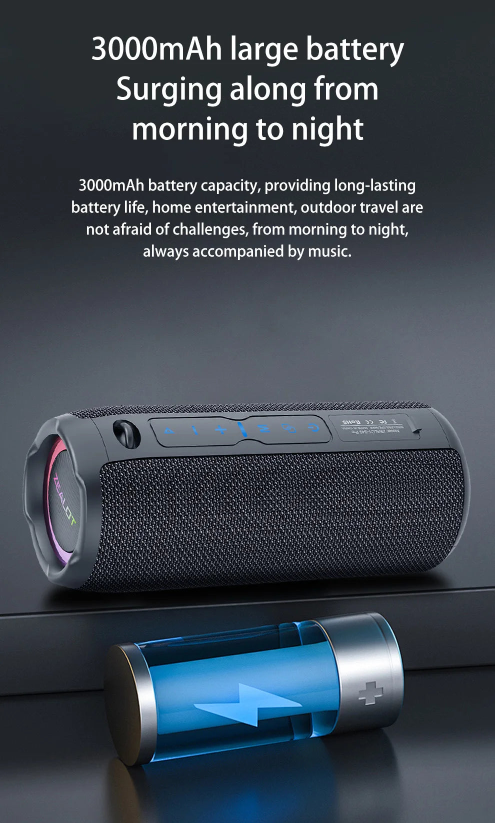 S49 pro Wireless Speaker, Outdoor Portable Subwoofer