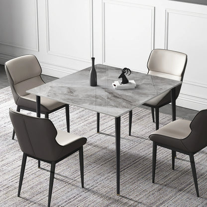 Dining Table Stone Top with Metal Frame