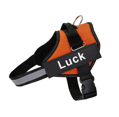 Dog Harness Vest ID Patch Breathable Adjustable