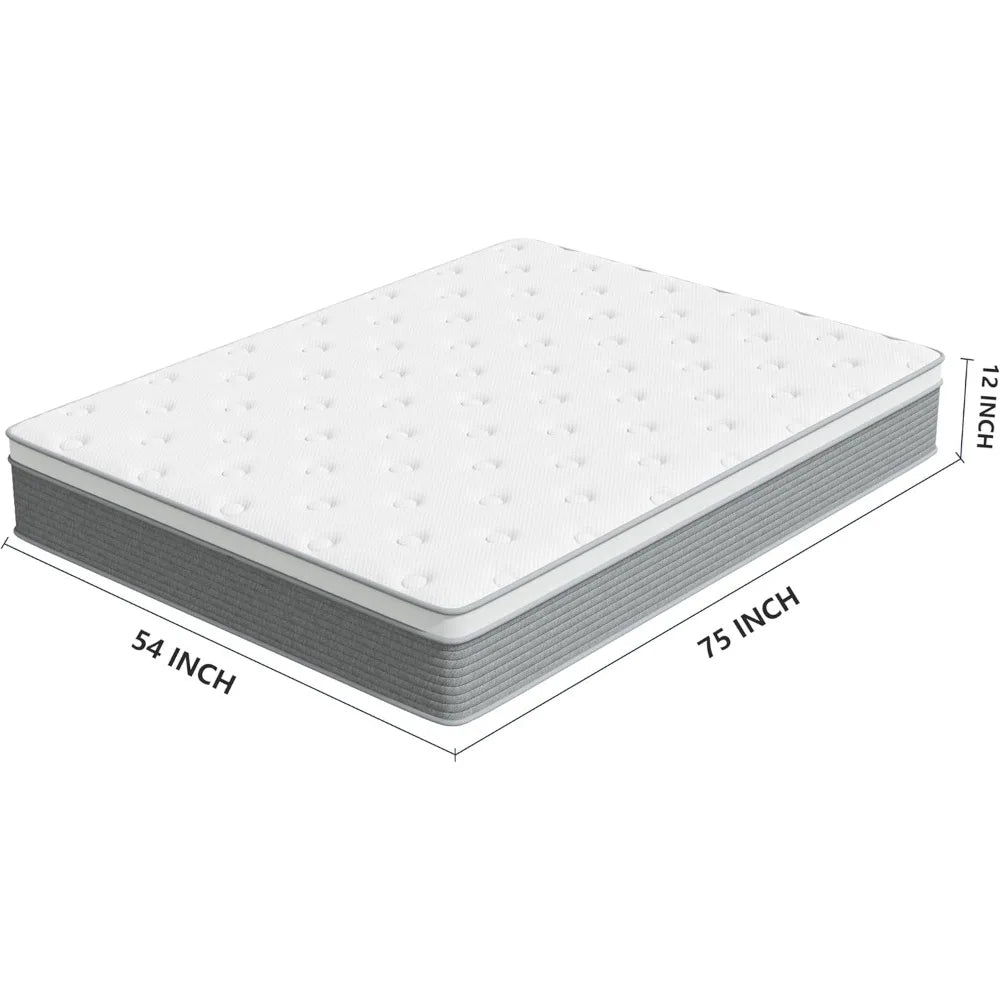 Full size Hybrid Bed Mattress for Pressure Relief