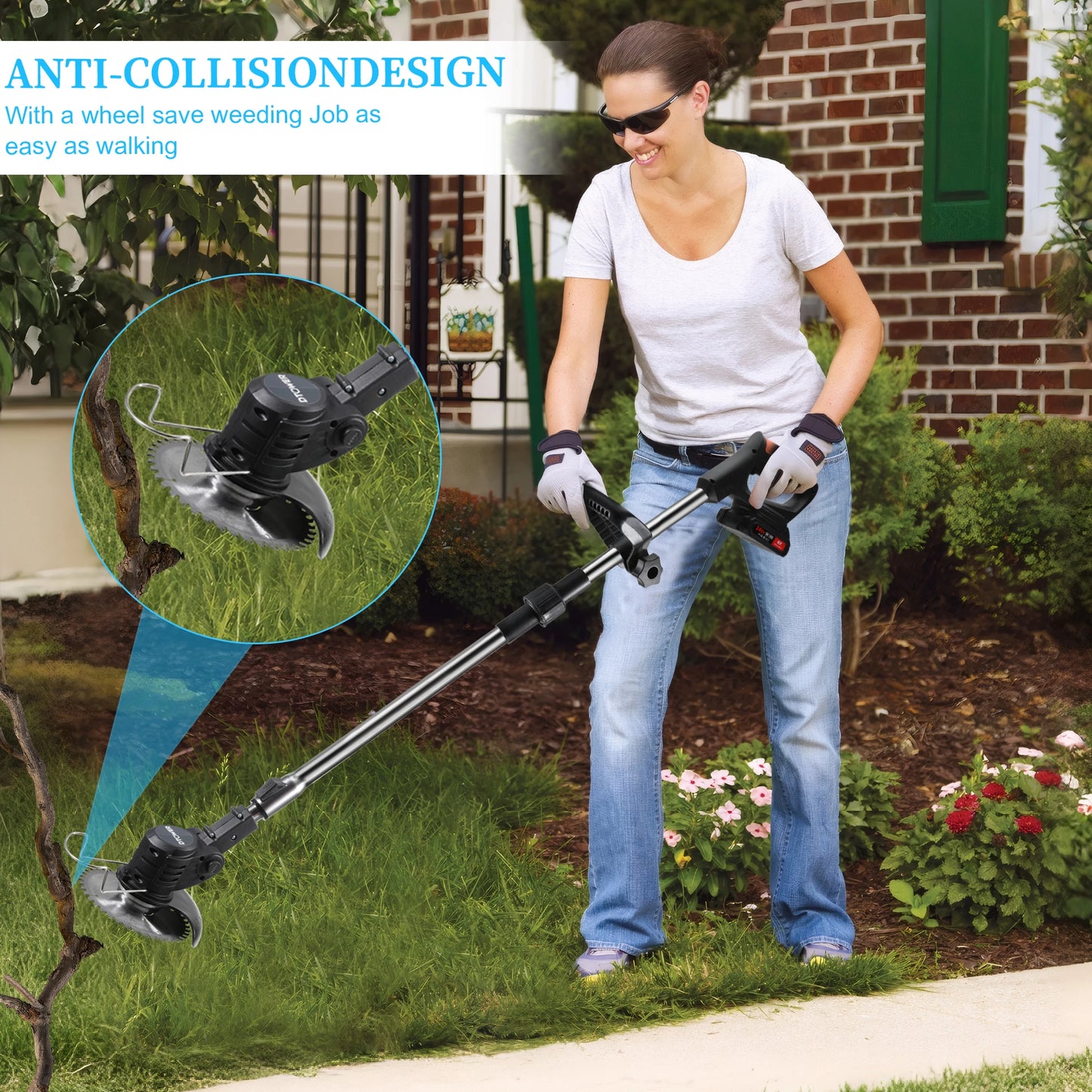 Electric Lawn Mower Cordless Grass Trimmer