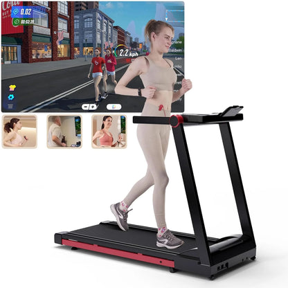 350lbs Adjustable Foldable Treadmill,10MPH Exercise Machine