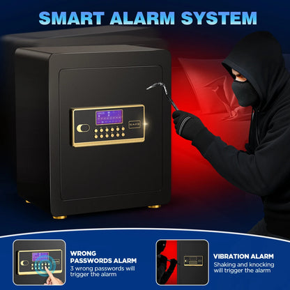 Home Security Safe Box with Adjustable Shelf