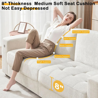 89" Sofa with Medium Firm Seat Cushion and Removable Cover