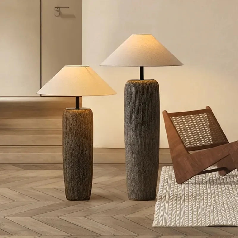 Ceramic Lamp Wabi Sabi Style Vintage Japanese Floor Lamp