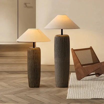 Ceramic Lamp Wabi Sabi Style Vintage Japanese Floor Lamp