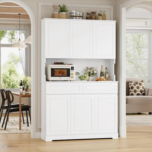 74" Pantry Cabinet with Wide Countertop
