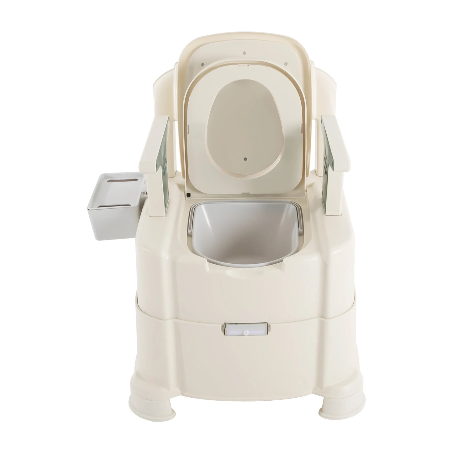Bedside Commode Toilet with Sensor Night Light