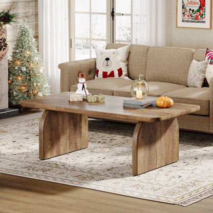 47.24-Inch Tribesigns Farmhouse Rectangular Coffee Table