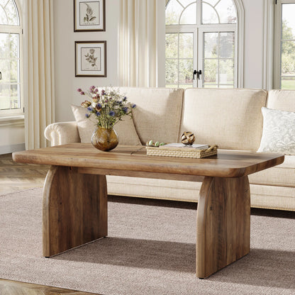 47.24-Inch Tribesigns Farmhouse Rectangular Coffee Table