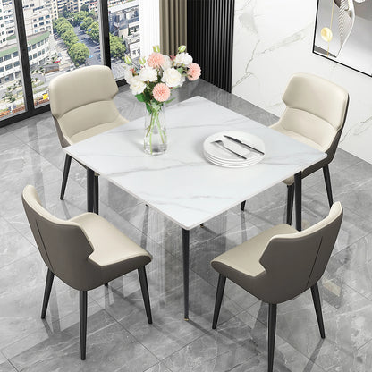 Dining Table Stone Top with Metal Frame