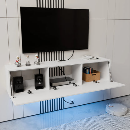 Floating TV Stand with Led Light for TVs up to 63"