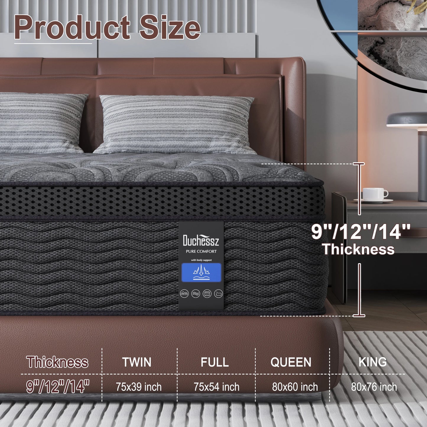 9"12"14" Twin, Full, Queen, King Size mattress
